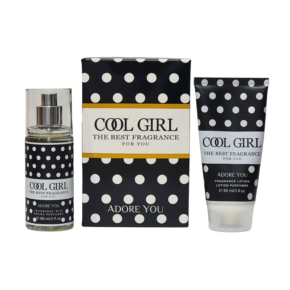 SET DE SPLASH PARA DAMA ADORE YOU COOL GIRL SPLASH 88ML, BODY LOTION 88ML (M)