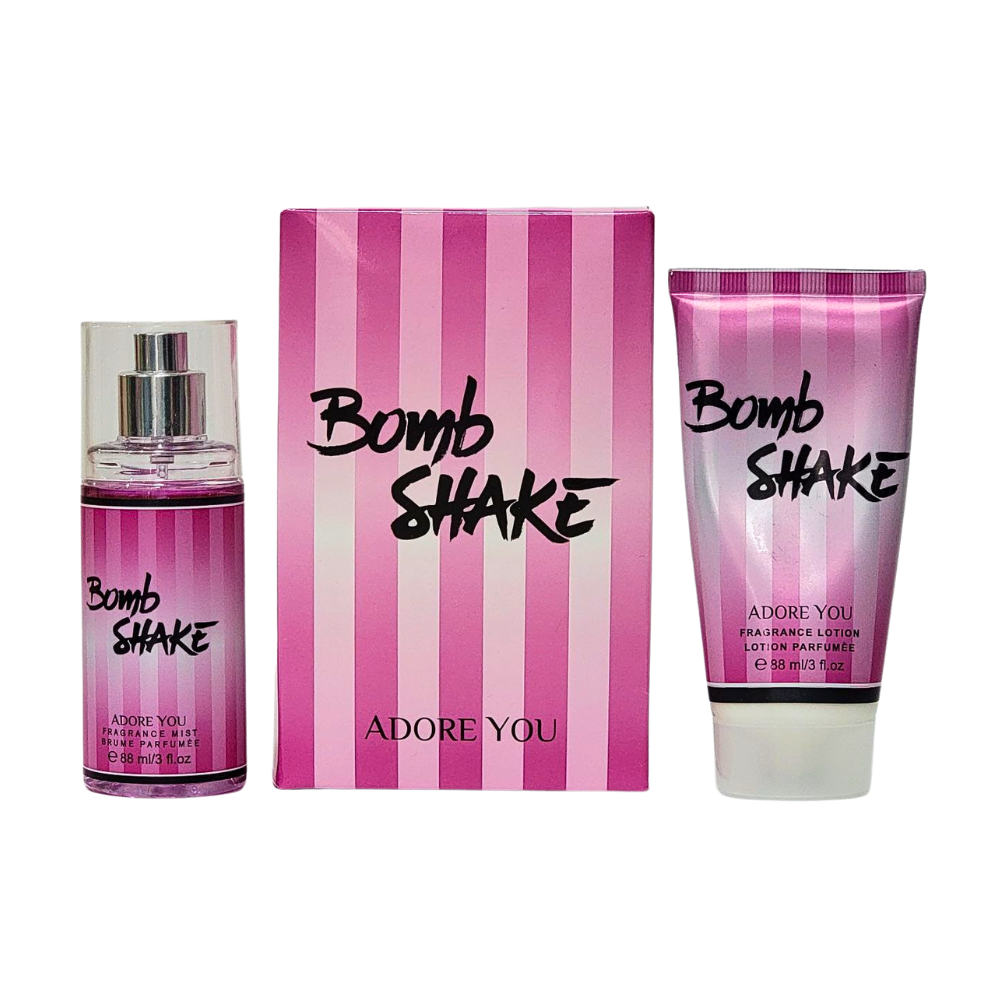 SET DE SPLASH PARA DAMA ADORE YOU BOMB SHAKE SPLASH 88ML, BODY LOTION 88ML (M)