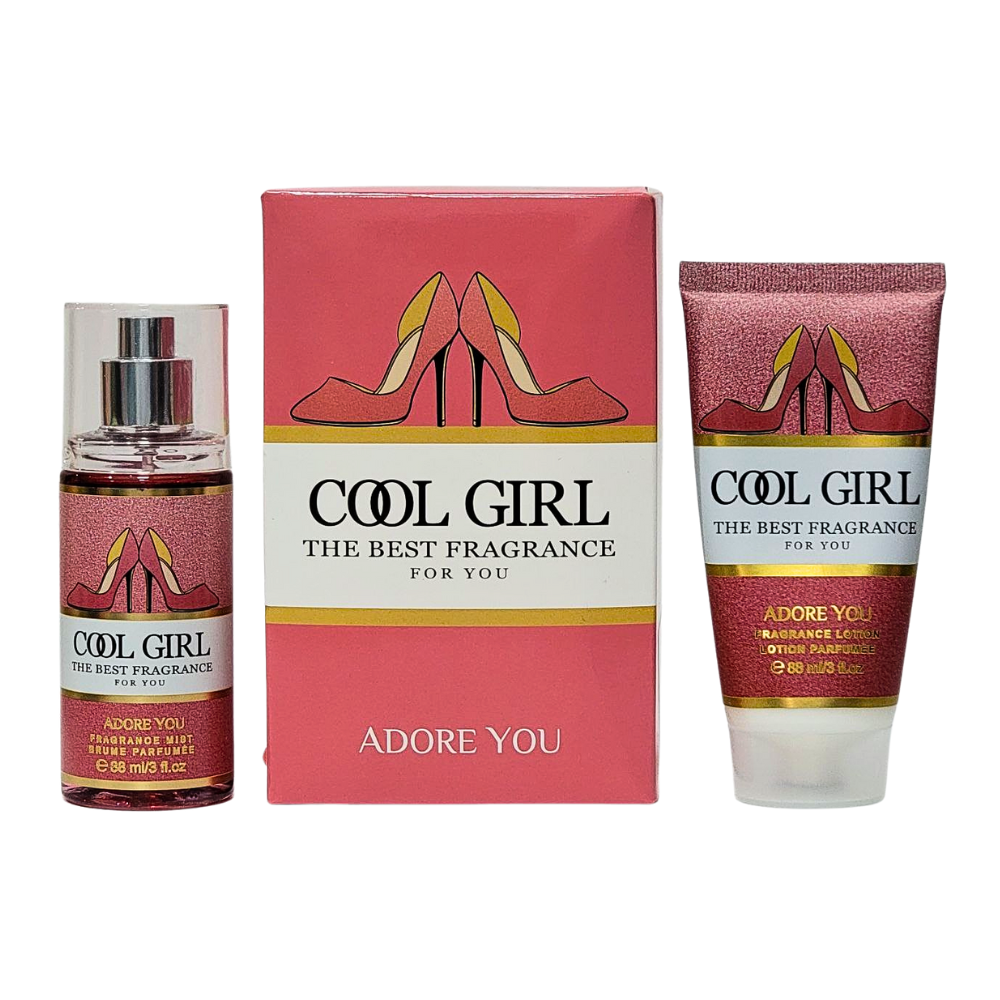 SET DE SPLASH PARA DAMA ADORE YOU COOL GIRL SPLASH 88ML, BODY LOTION 88ML (M)