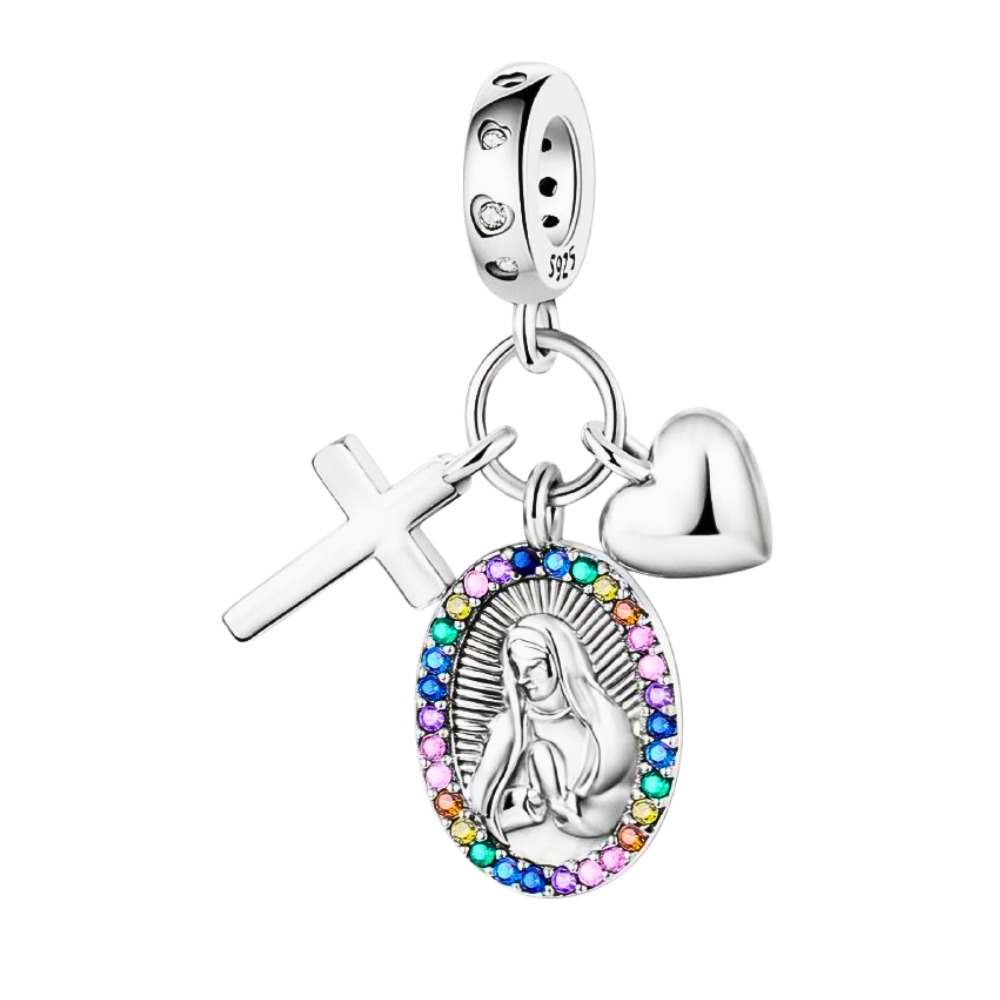 PCHARM3062 FORMA CRUZ, CORAZON Y VIRGEN