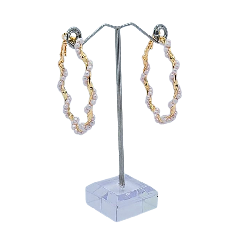 EARGO1711 FORMA CIRCULO PERLAS