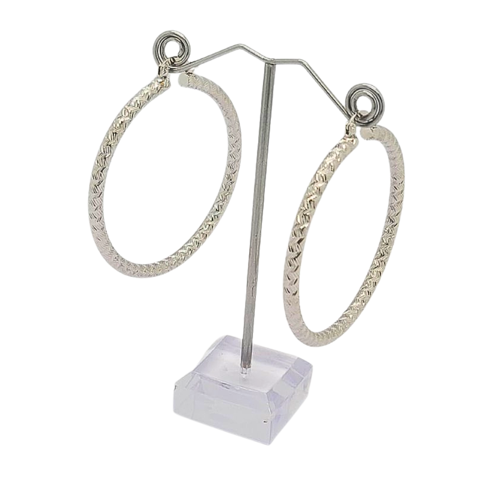 EARGO1676 FORMA CIRCULO PLATEADO