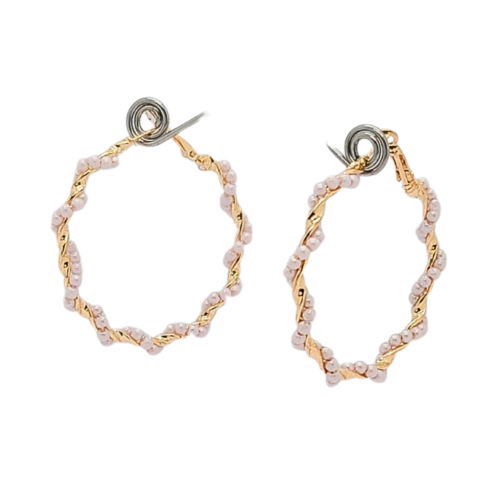 EARGO1714 FORMA ENROLLADO CON PERLAS