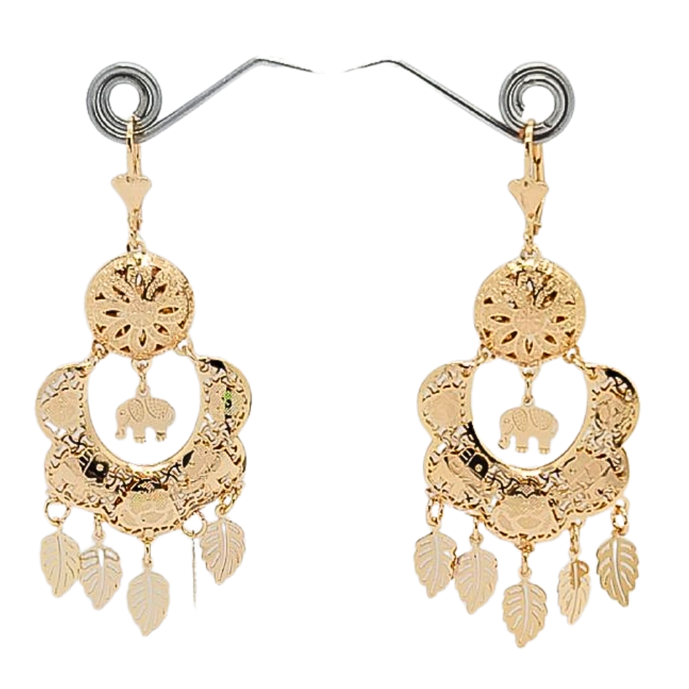 EARGO1796 FORMA ELEFANTE Y HOJAS