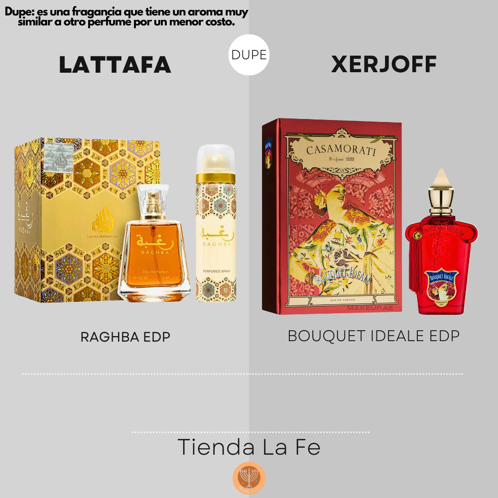LATTAFA RAGHBA EDP 100ML (U) (DUPE XERJOFF BOUQUET IDEALE EDP)