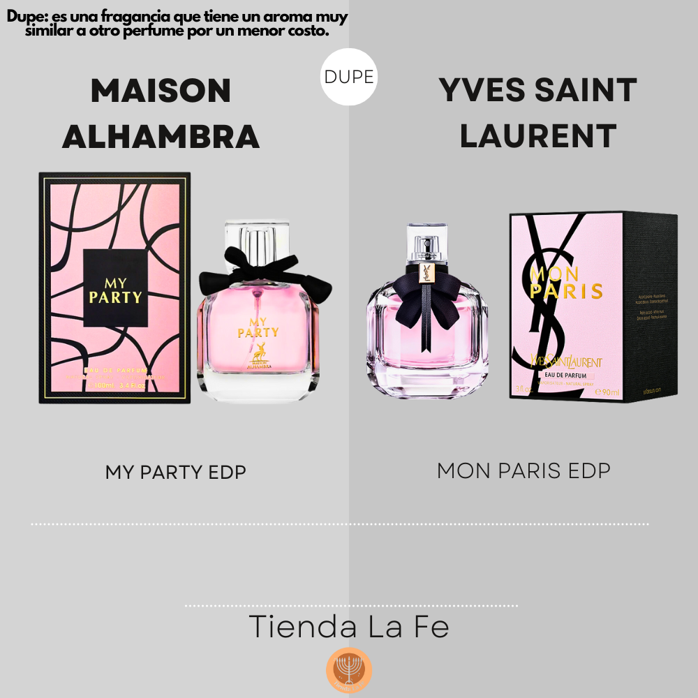 MAISON ALHAMBRA MY PARTY EDP 100ML (M) (DUPE YVES SAINT LAURENT MON PARIS EDP)