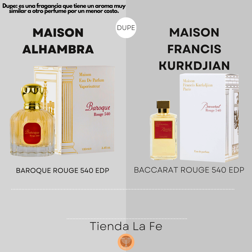 MAISON ALHAMBRA BAROQUE ROUGE 540 EDP 100ML (U) (DUPE MAISON FRANCIS KURKDJIAN BACCARAT ROUGE 540 EDP)