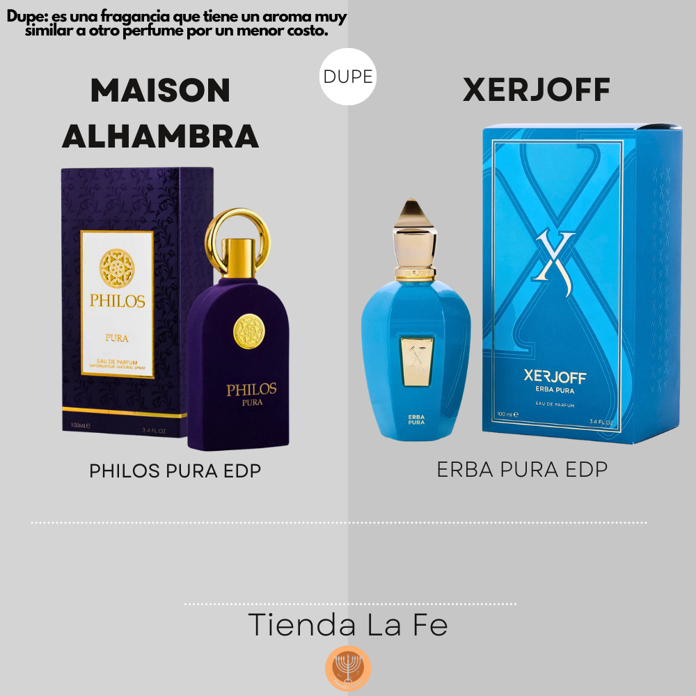 MAISON ALHAMBRA PHILOS PURA EDP 100ML (U) (DUPE XERJOFF ERBA PURA EDP)