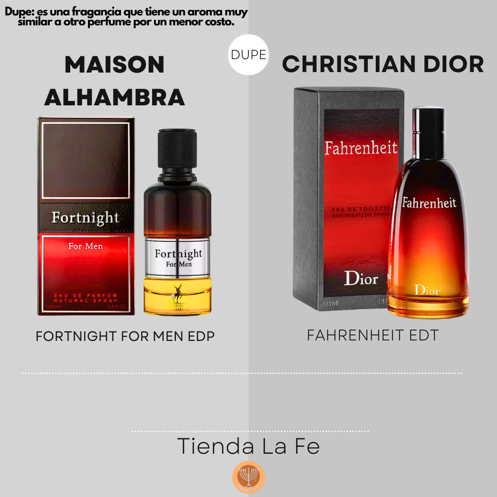 MAISON ALHAMBRA FORTNIGHT FOR MEN EDP 100ML (H) (DUPE CHRISTIAN DIOR FAHRENHEIT EDT)
