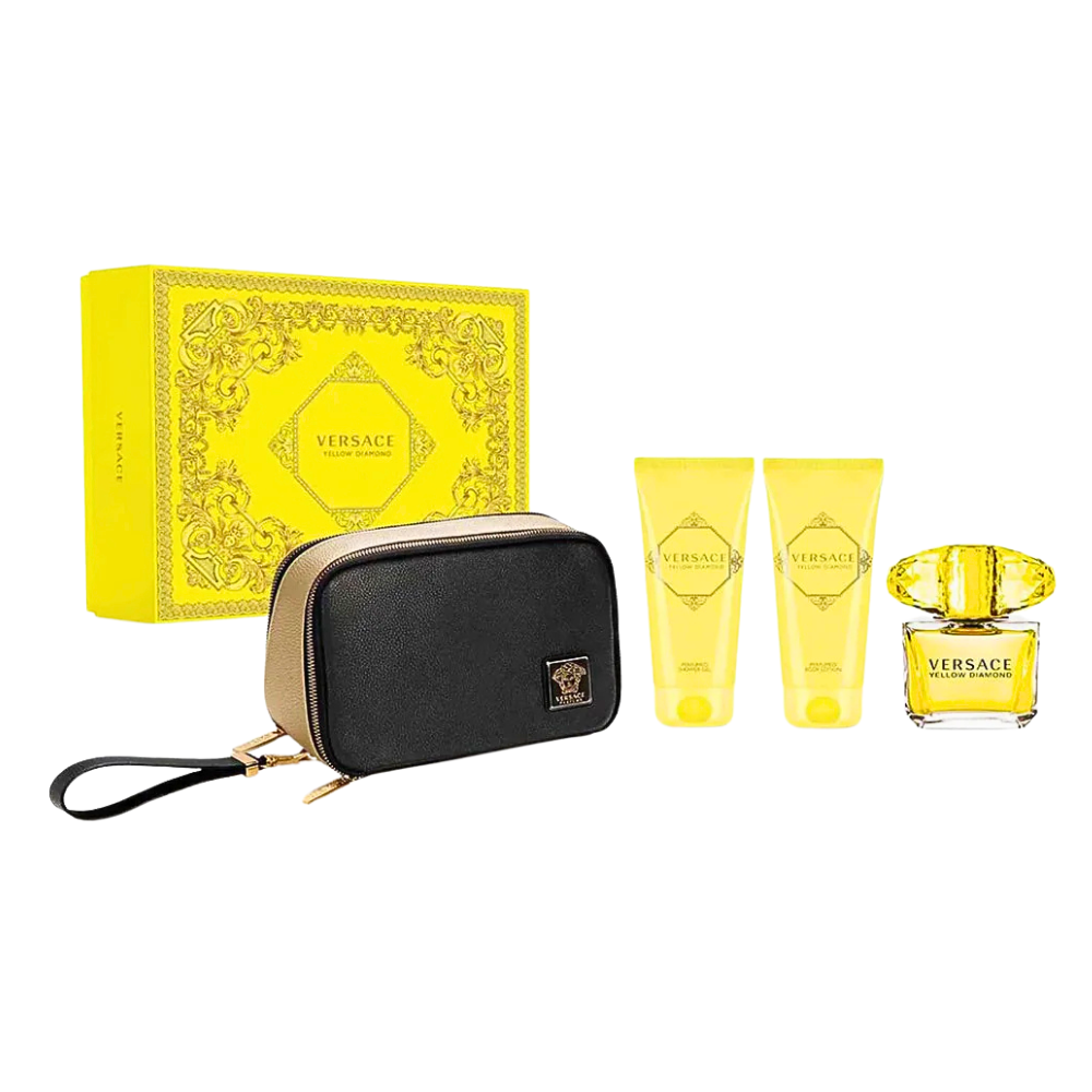 SET VERSACE YELLOW DIAMOND EDT 90ML, BODY LOTION 100ML, SHOWER GEL 100ML, COSMETIQUERA (M)