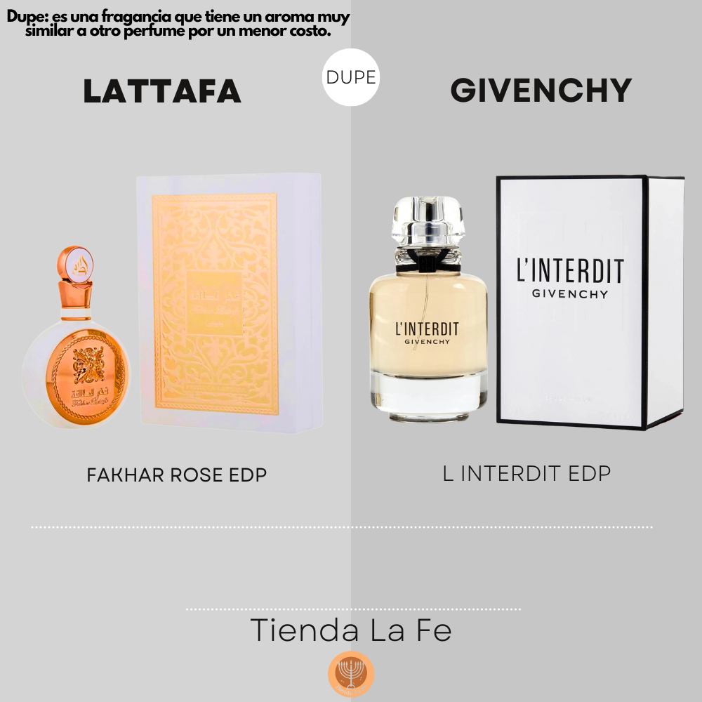 LATTAFA FAKHAR ROSE EDP 100ML (M) (DUPE GIVENCHY L INTERDIT EDP)