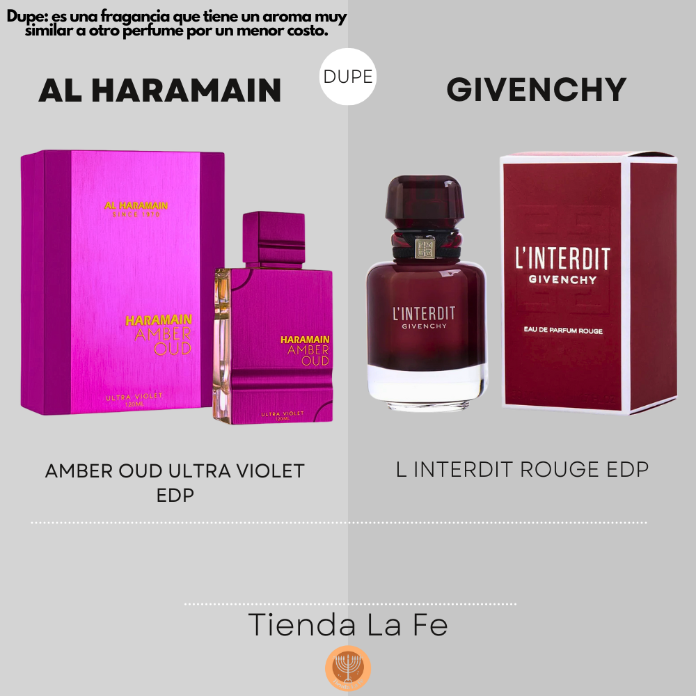 AL HARAMAIN AMBER OUD ULTRA VIOLET EDP 120ML (M) (DUPE GIVENCHY L INTERDIT ROUGE EDP)