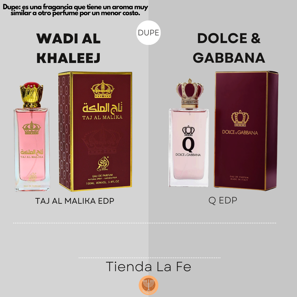 WADI AL KHALEEJ TAJ AL MALIKA EDP 100ML (M) (DUPE DOLCE & GABBANA Q EDP)
