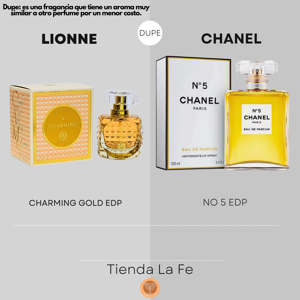 LIONNE CHARMING GOLD EDP 100ML (M) (DUPE CHANEL NO 5 EDP)