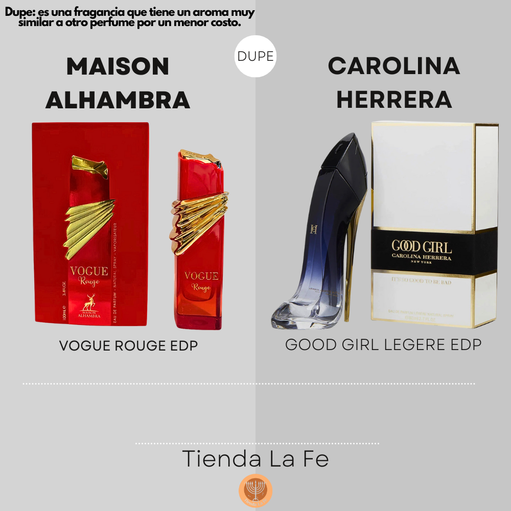 MAISON ALHAMBRA VOGUE ROUGE EDP 100ML (M) (DUPE CAROLINA HERRERA GOOD GIRL LEGERE EDP)