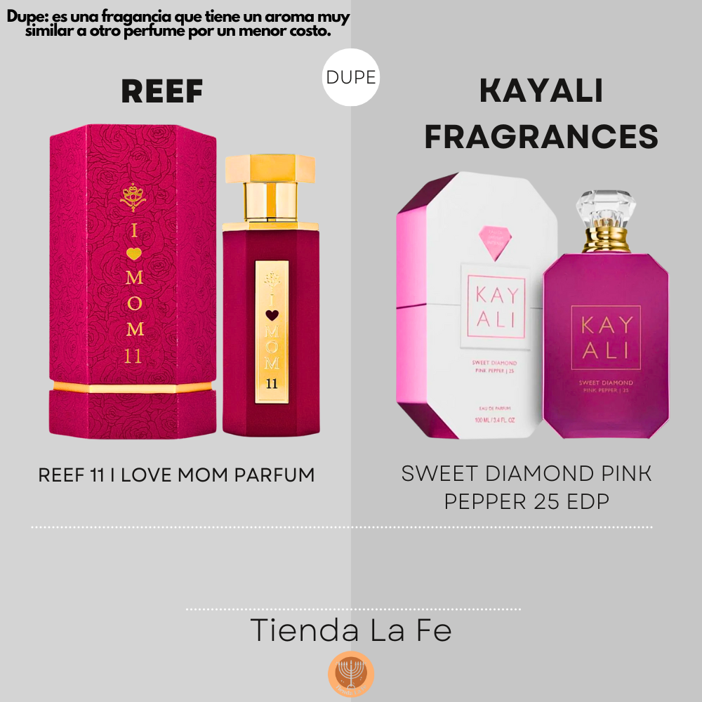 REEF 11 I LOVE MOM PARFUM 100ML (M) (DUPE KAYALI FRAGRANCES SWEET DIAMOND PINK PEPPER 25 EDP)