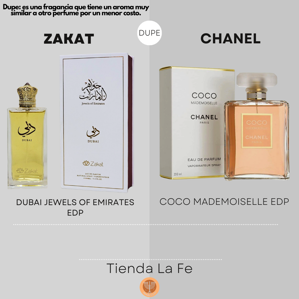 ZAKAT DUBAI JEWELS OF EMIRATES EDP 100ML (M) (DUPE CHANEL COCO MADEMOISELLE EDP)