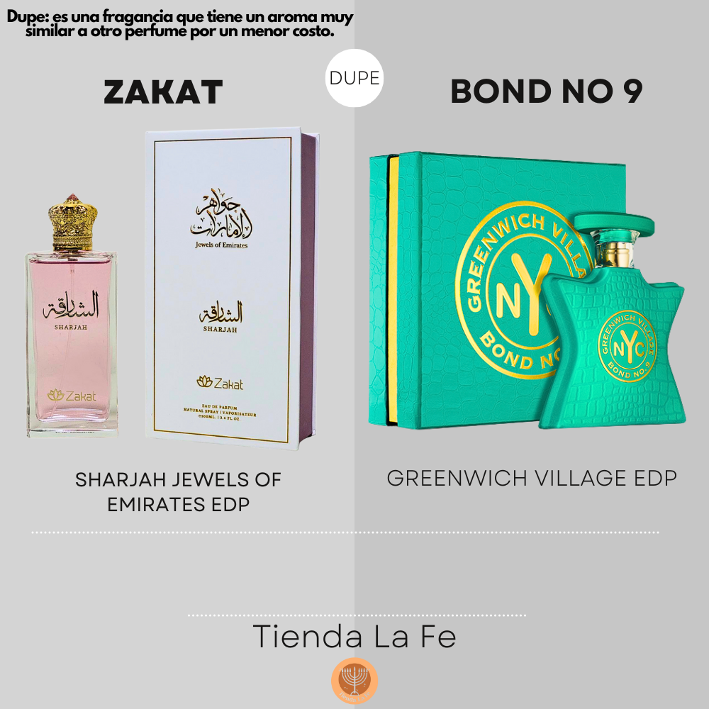 ZAKAT SHARJAH JEWELS OF EMIRATES EDP 100ML (M) (DUPE BOND NO 9 GREENWICH VILLAGE EDP)