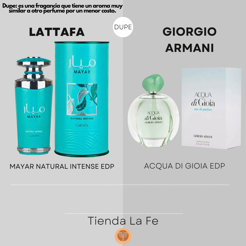 LATTAFA MAYAR NATURAL INTENSE EDP 100ML (M) (DUPE GIORGIO ARMANI ACQUA DI GIOIA EDP)