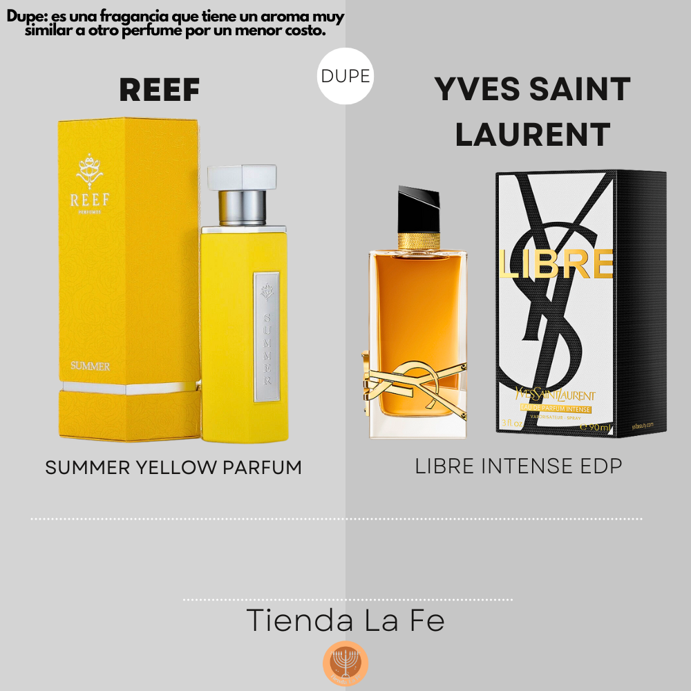 REEF SUMMER YELLOW PARFUM 100ML (M) (DUPE YVES SAINT LAURENT LIBRE INTENSE EDP)