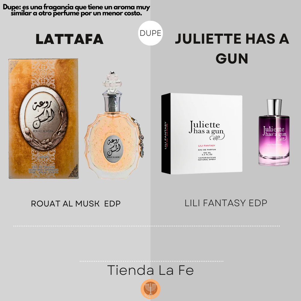 LATTAFA ROUAT AL MUSK  EDP 100ML (M) (DUPE JULIETTE HAS A GUN LILI FANTASY EDP)