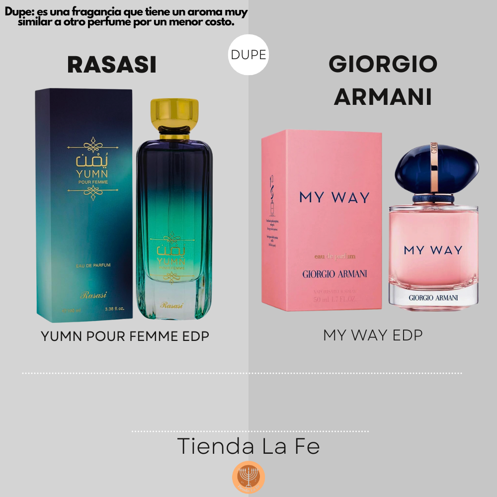 RASASI YUMN POUR FEMME EDP 100ML (M) (DUPE GIORGIO ARMANI MY WAY EDP)