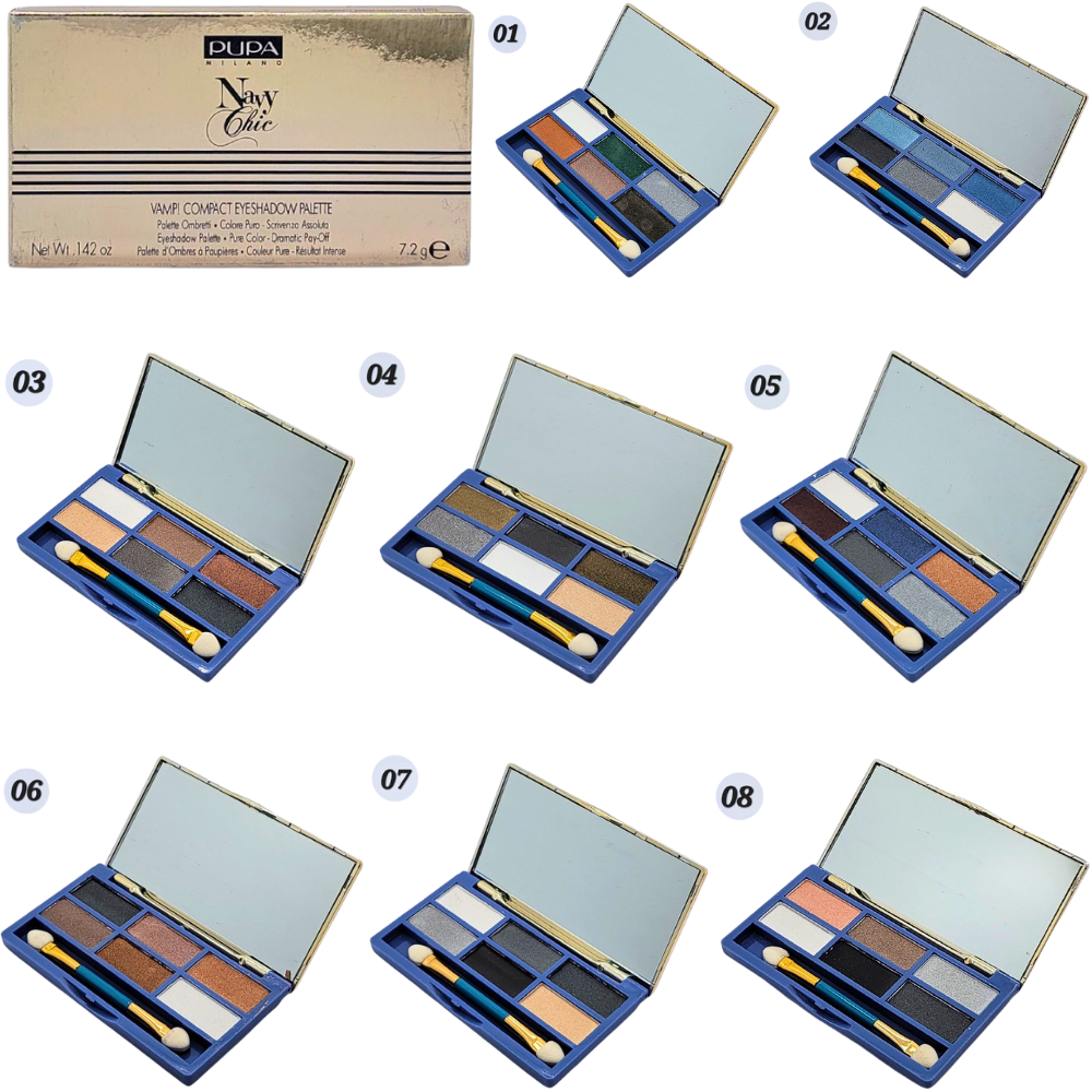 SOMBRA DE OJOS EN PALETA 8 TONOS PUPA MILANO NAVY CHIC