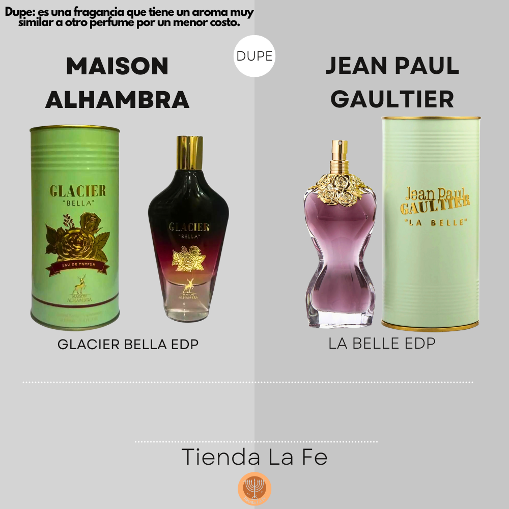 MAISON ALHAMBRA GLACIER BELLA EDP 100ML (M) (DUPE JEAN PAUL GAULTIER LA BELLE EDP)