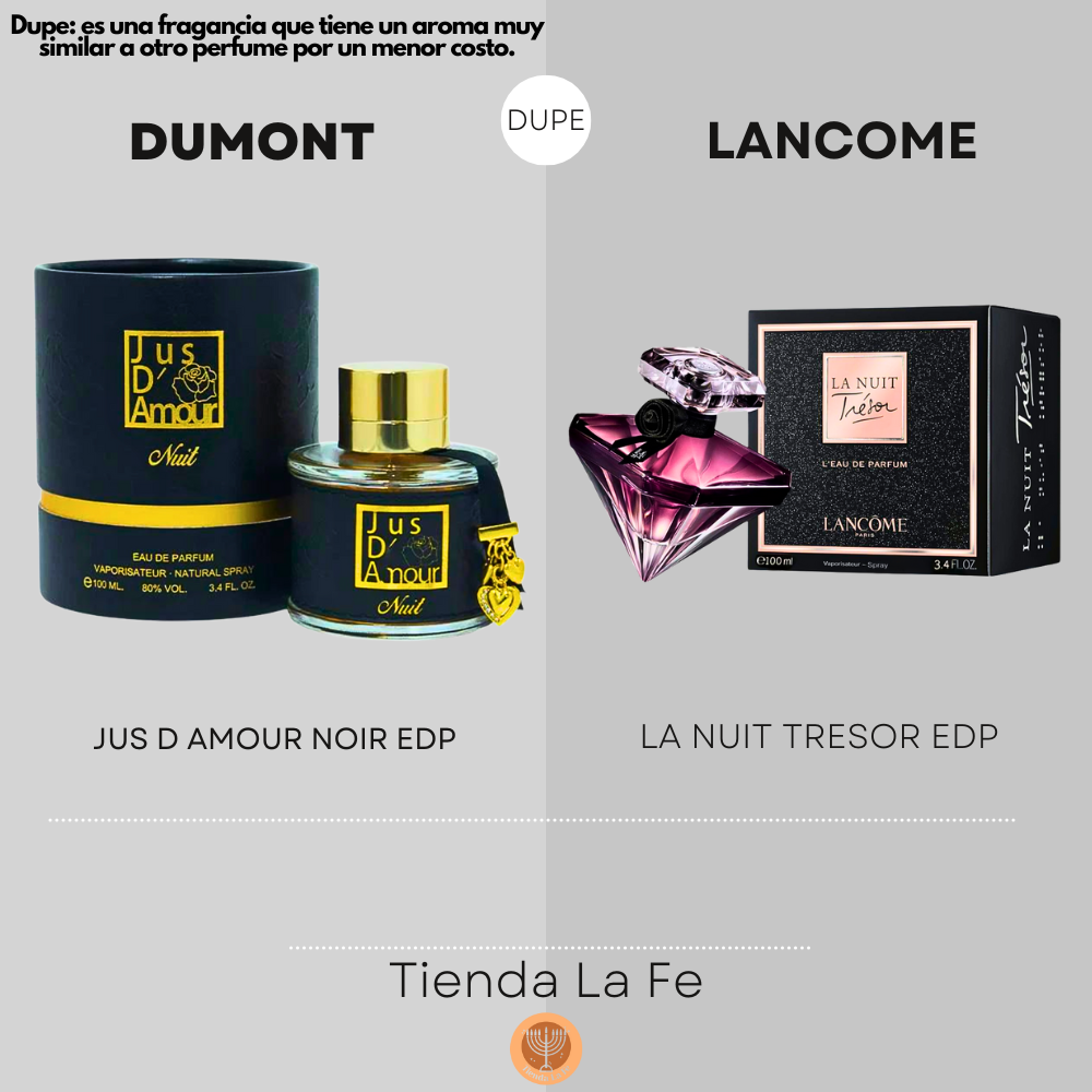 DUMONT JUS D AMOUR NOIR EDP 100ML (M) (DUPE LANCOME LA NUIT TRESOR EDP)