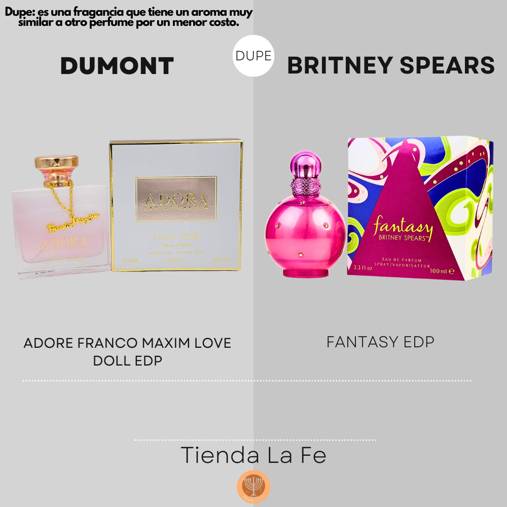 DUMONT ADORE FRANCO MAXIM LOVE DOLL EDP 100ML (M) (DUPE BRITNEY SPEARS FANTASY EDP)