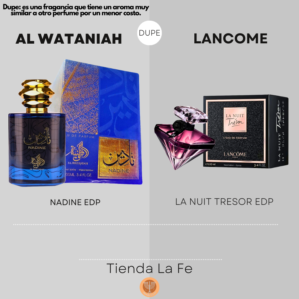 AL WATANIAH NADINE EDP 100ML (M) (DUPE LANCOME LA NUIT TRESOR EDP)