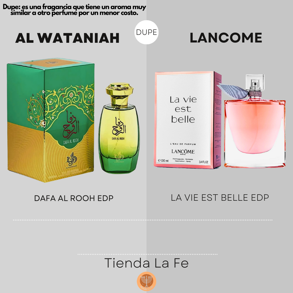 AL WATANIAH DAFA AL ROOH EDP 100ML (M) (DUPE LANCOME LA VIE EST BELLE EDP)