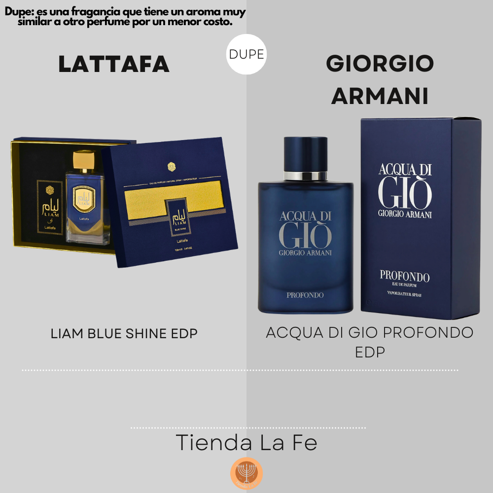 LATTAFA LIAM BLUE SHINE EDP 100ML (U) (DUPE GIORGIO ARMANI ACQUA DI GIO PROFONDO EDP)