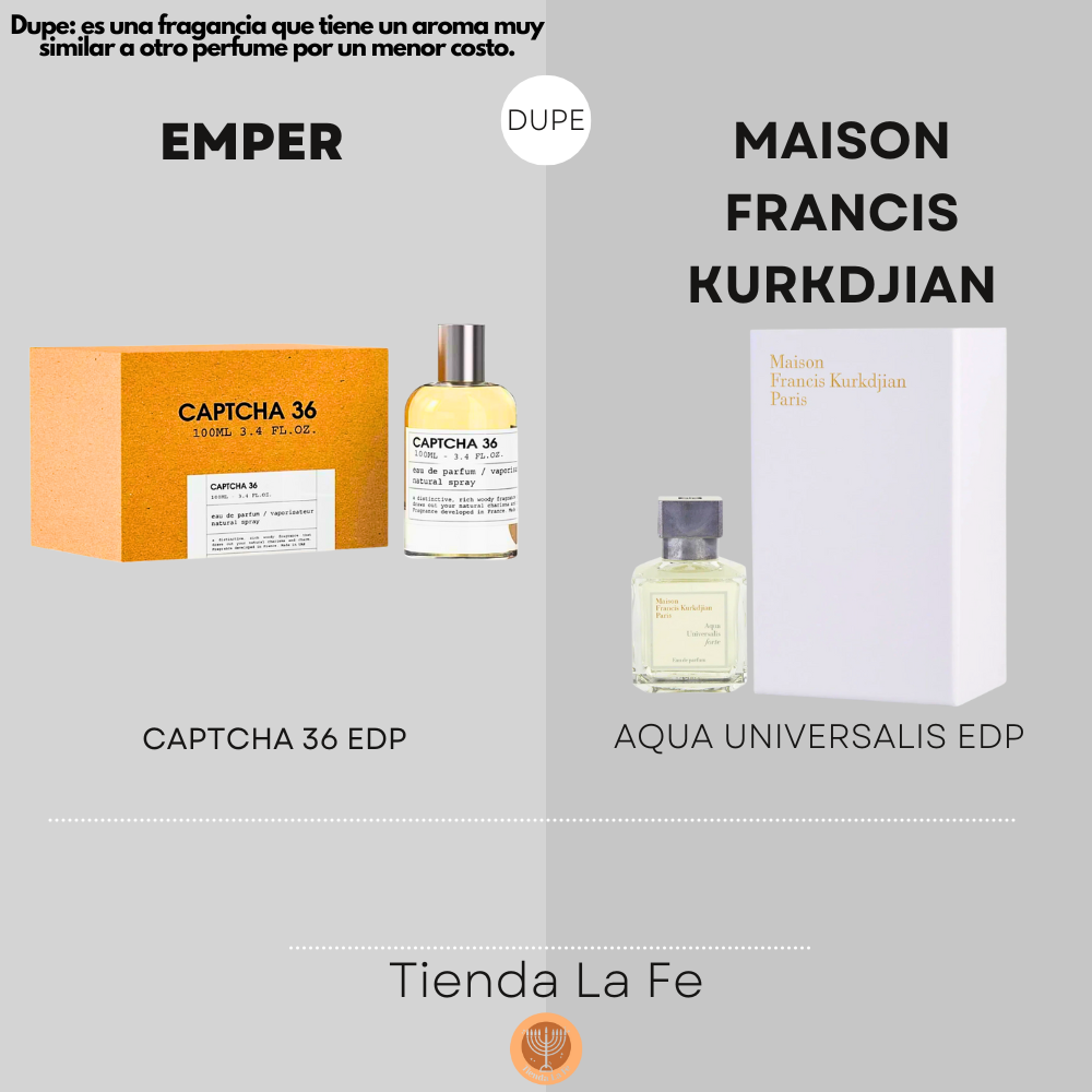 EMPER CAPTCHA 36 EDP 100ML (H) (DUPE MAISON FRANCIS KURKDJIAN AQUA UNIVERSALIS EDP)