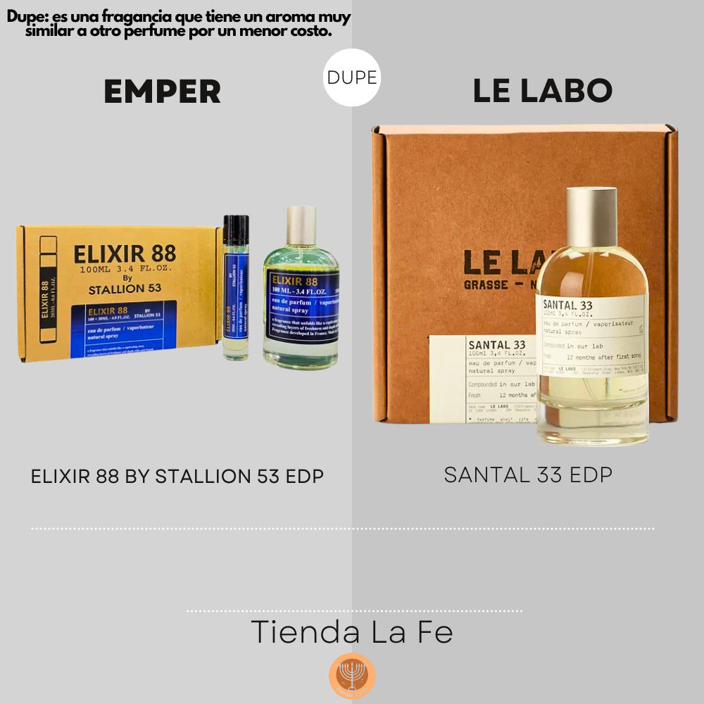 Dupe Elixir EMPER ELIXIR 88 BY STALLION 53 EDP 100ML (H) (DUPE LE LABO SANTAL 33 E