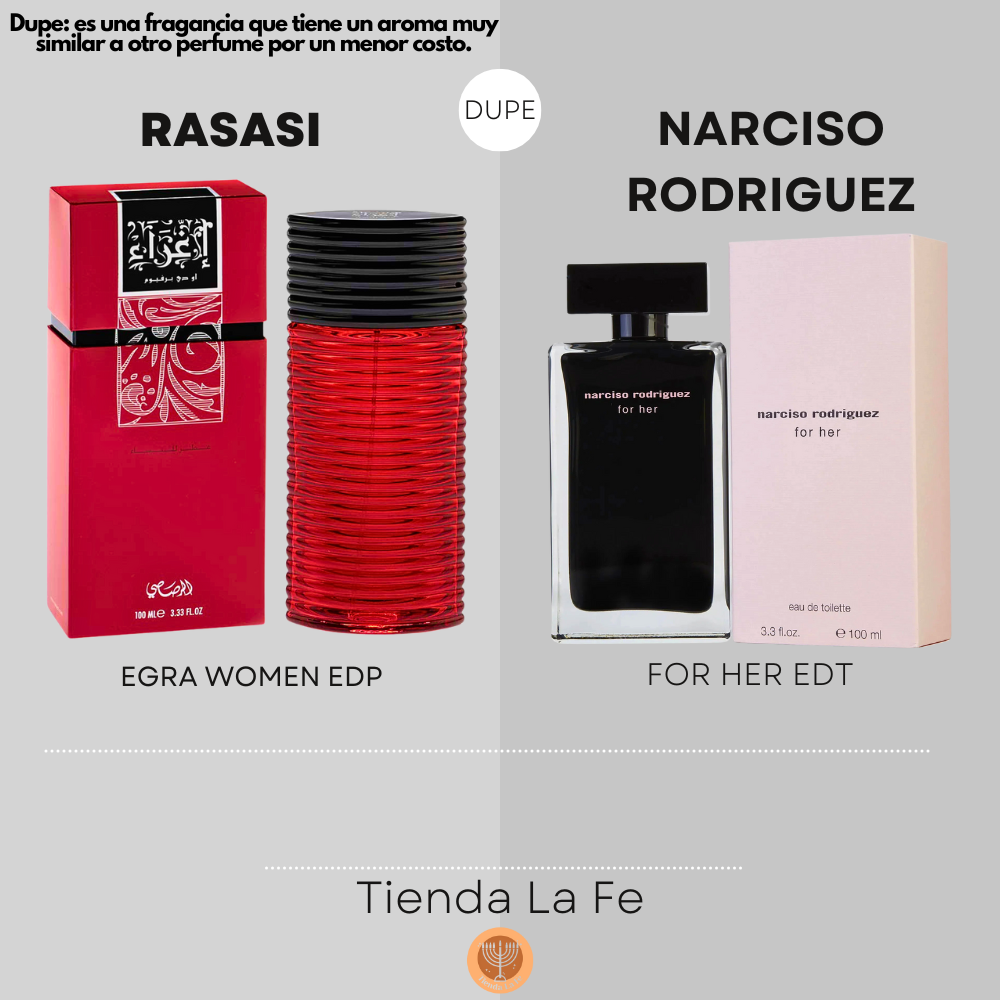 RASASI EGRA WOMEN EDP 100ML (M) (DUPE NARCISO RODRIGUEZ FOR HER EDT)