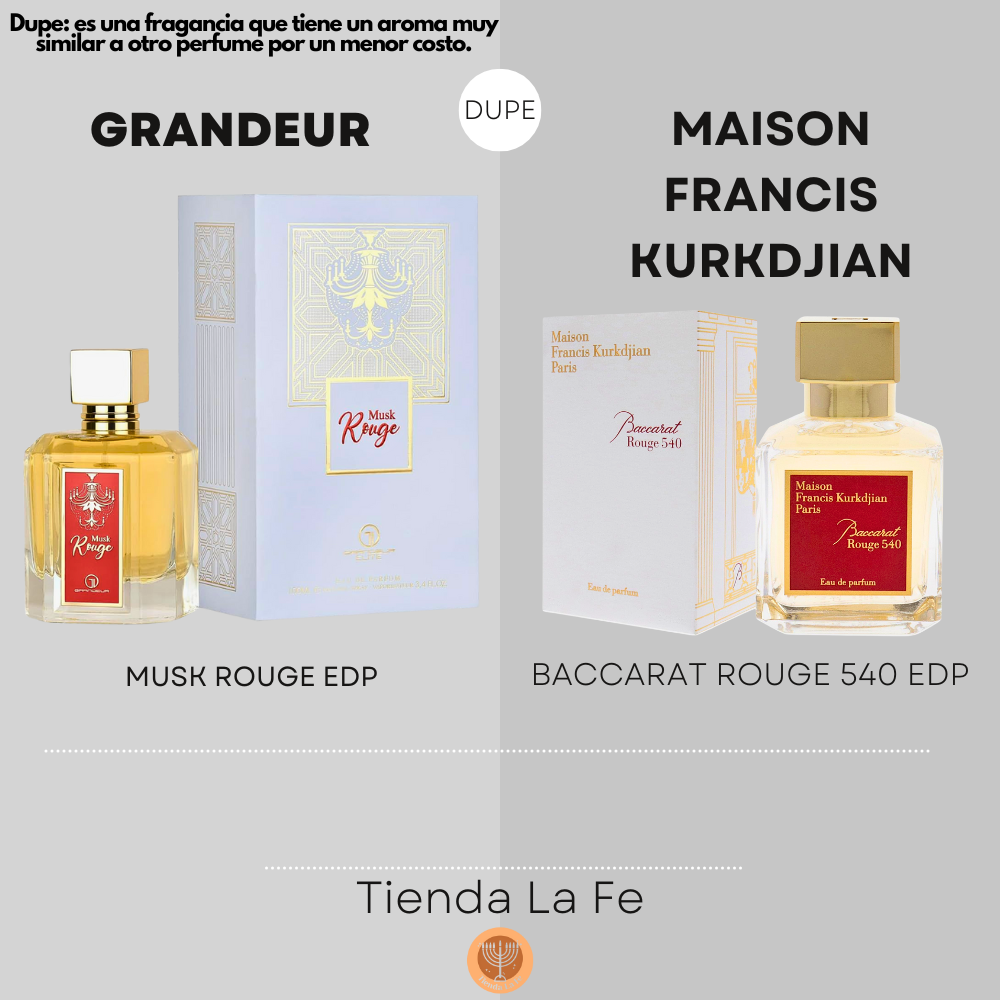 GRANDEUR ELITE MUSK ROUGE EDP 100ML (M) (DUPE MAISON FRANCIS KURKDJIAN BACCARAT ROUGE 540 EDP)