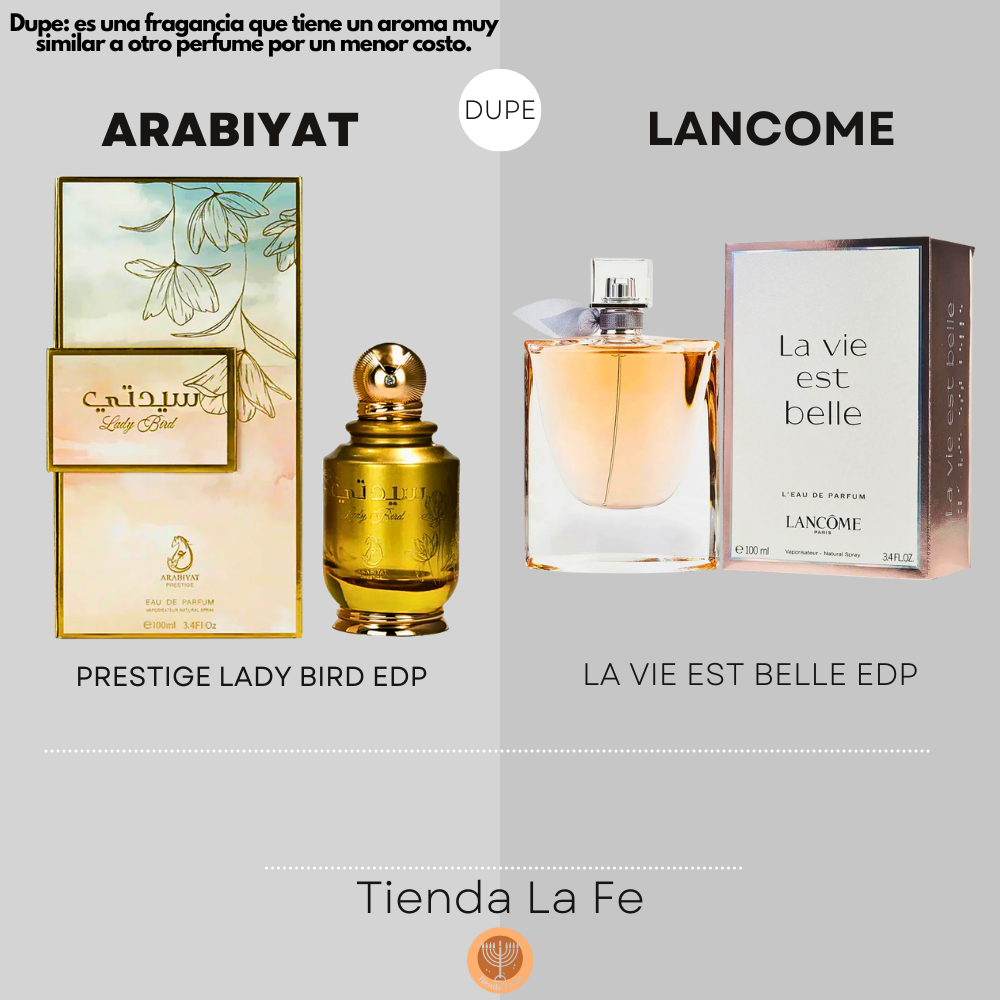 ARABIYAT PRESTIGE LADY BIRD EDP 100ML (M) (DUPE LANCOME LA VIE EST BELLE EDP)