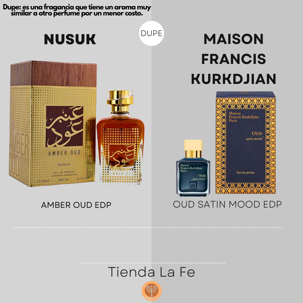 NUSUK AMBER OUD EDP 100ML (M) (DUPE MAISON FRANCIS KURKDJIAN OUD SATIN MOOD EDP)