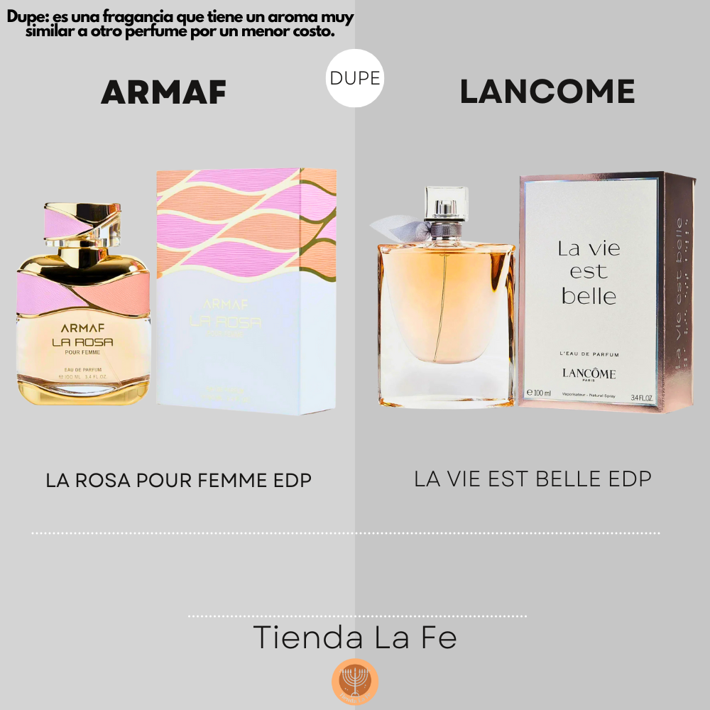 ARMAF LA ROSA POUR FEMME EDP 100ML (M) (DUPE LANCOME LA VIE EST BELLE