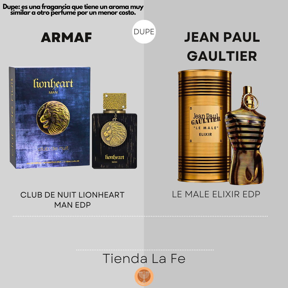 ARMAF CLUB DE NUIT LIONHEART MAN EDP 100ML (H) (DUPE JEAN PAUL GAULTIER LE MALE ELIXIR EDP)