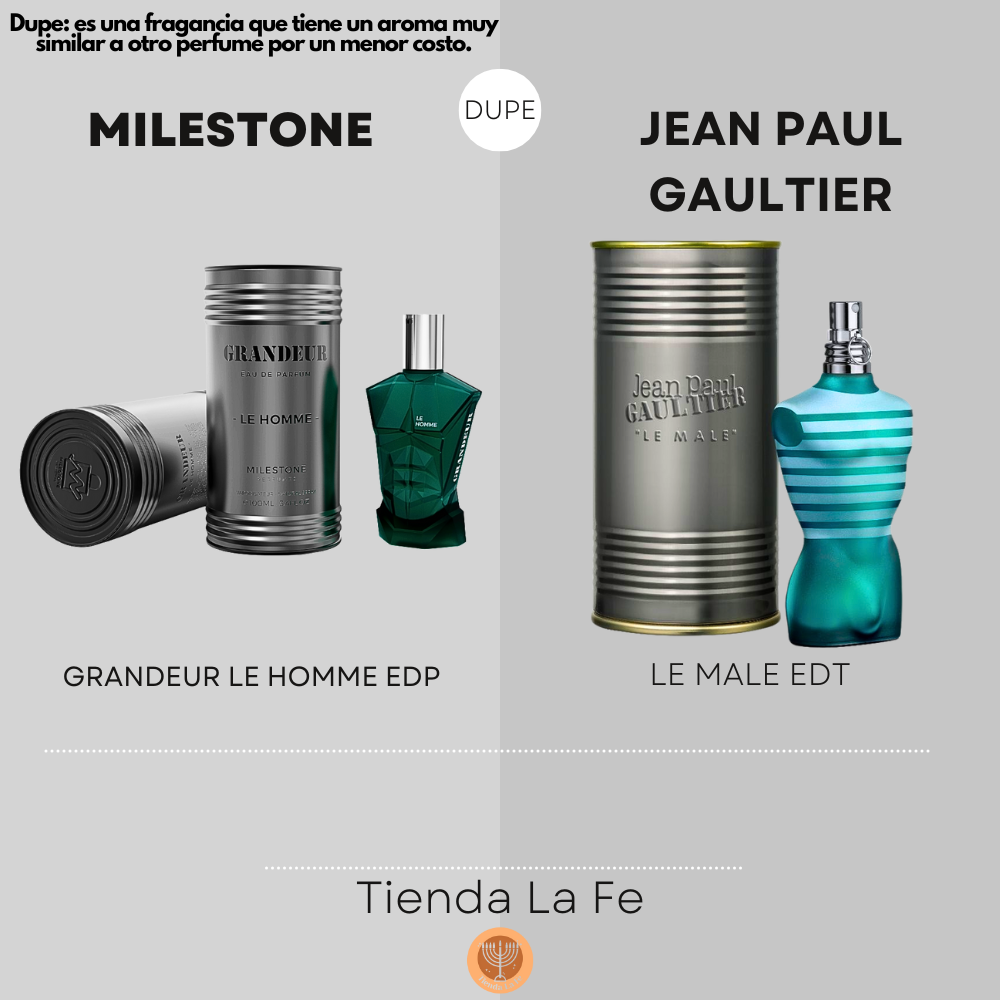 MILESTONE GRANDEUR LE HOMME EDP 100ML(H) (DUPE JEAN PAUL GAULTIER LE MALE EDT)
