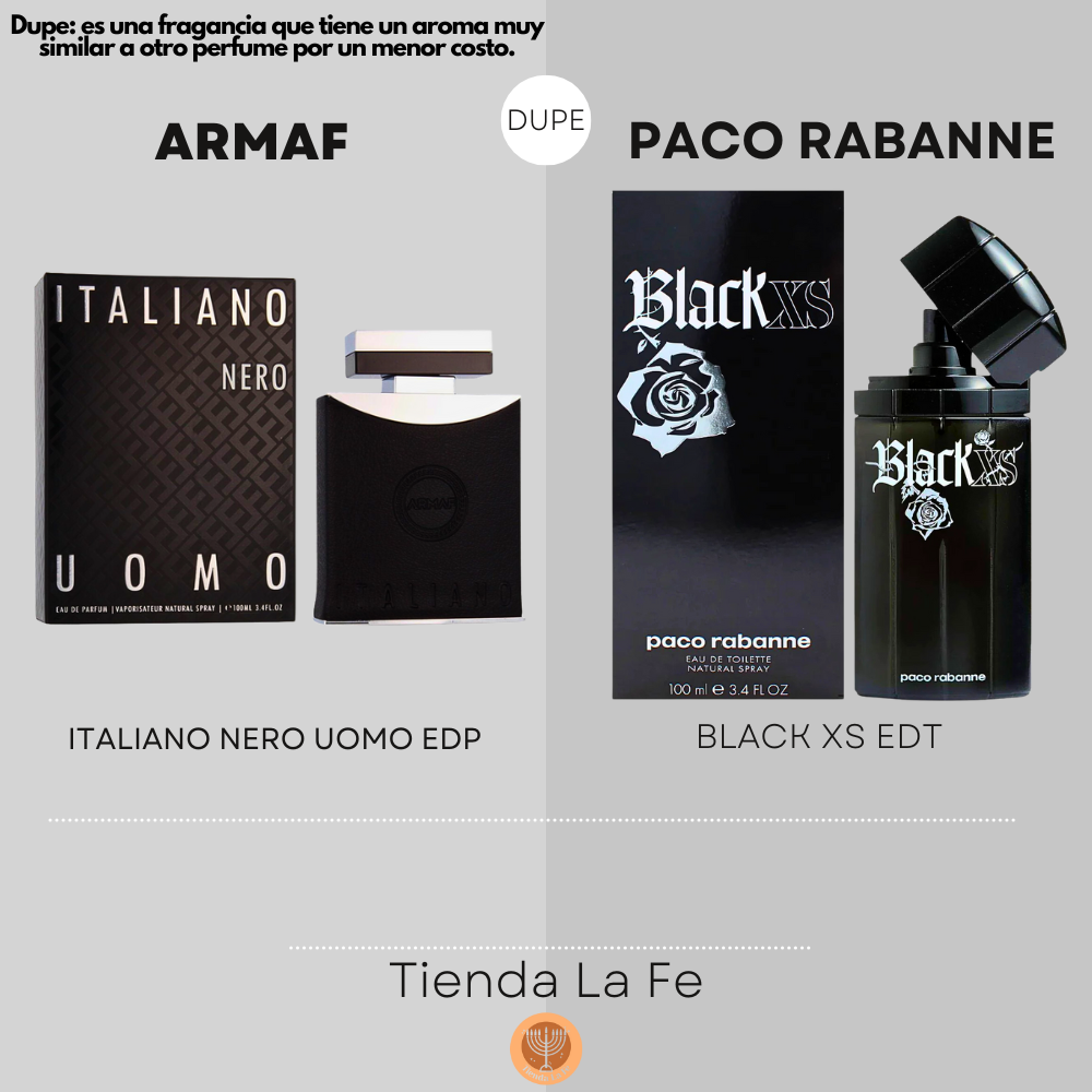 ARMAF ITALIANO NERO UOMO EDP 100ML (H) (DUPE PACO RABANNE BLACK XS EDT)