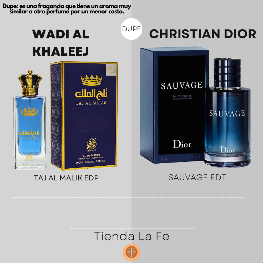 WADI AL KHALEEJ TAJ AL MALIK EDP 100ML (H) (DUPE CHRISTIAN DIOR SAUVAGE EDT)