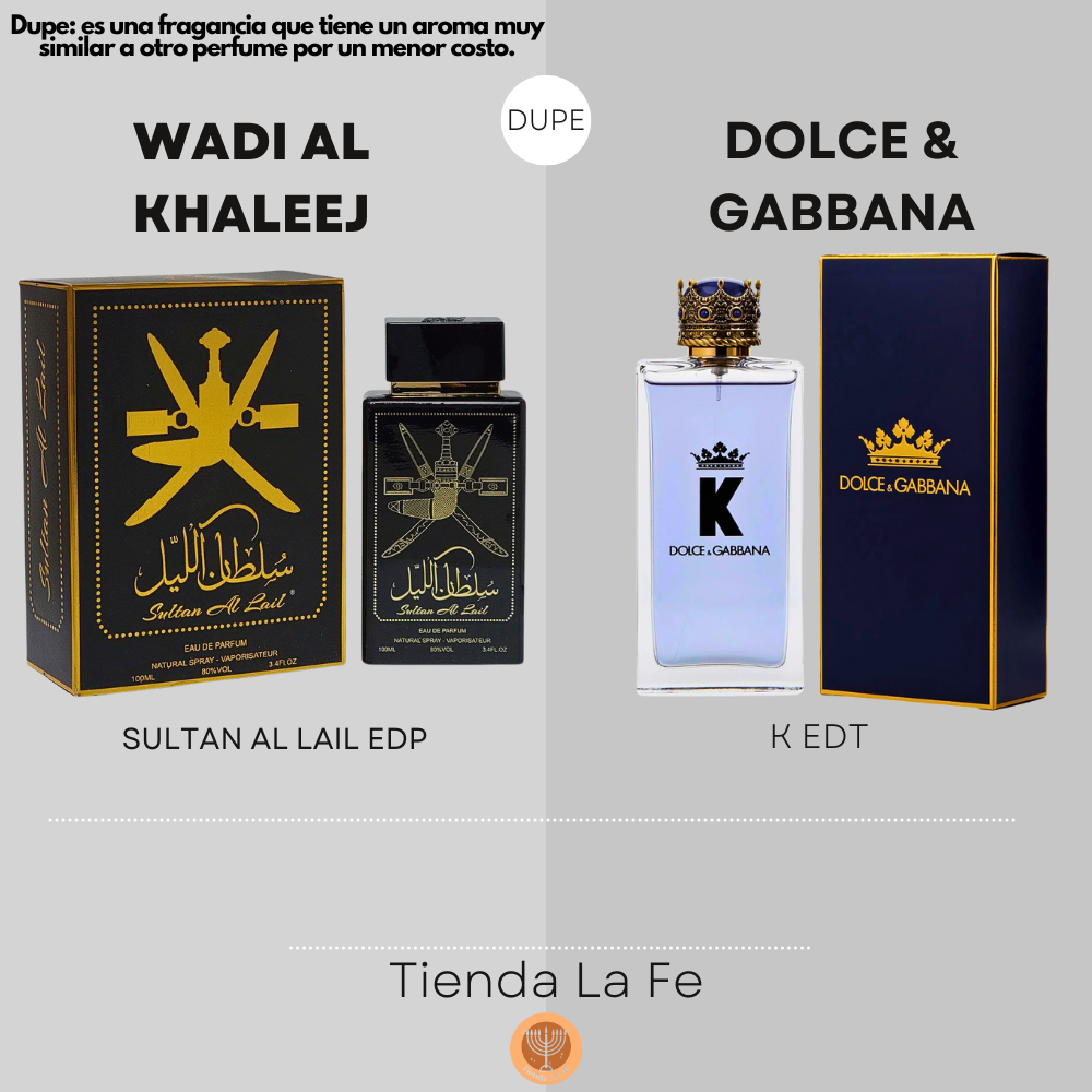 WADI AL KHALEEJ SULTAN AL LAIL EDP 100ML (H) (DUPE DOLCE & GABBANA K EDT)