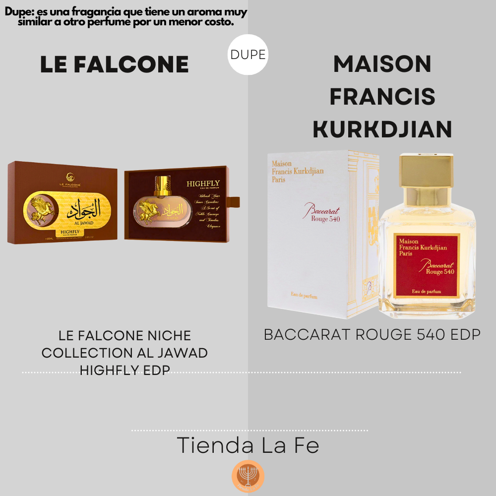 LE FALCONE NICHE COLLECTION AL JAWAD HIGHFLY EDP 85ML (H) (DUPE MAISON FRANCIS KURKDJIAN BACCARAT ROUGE 540 EDP)