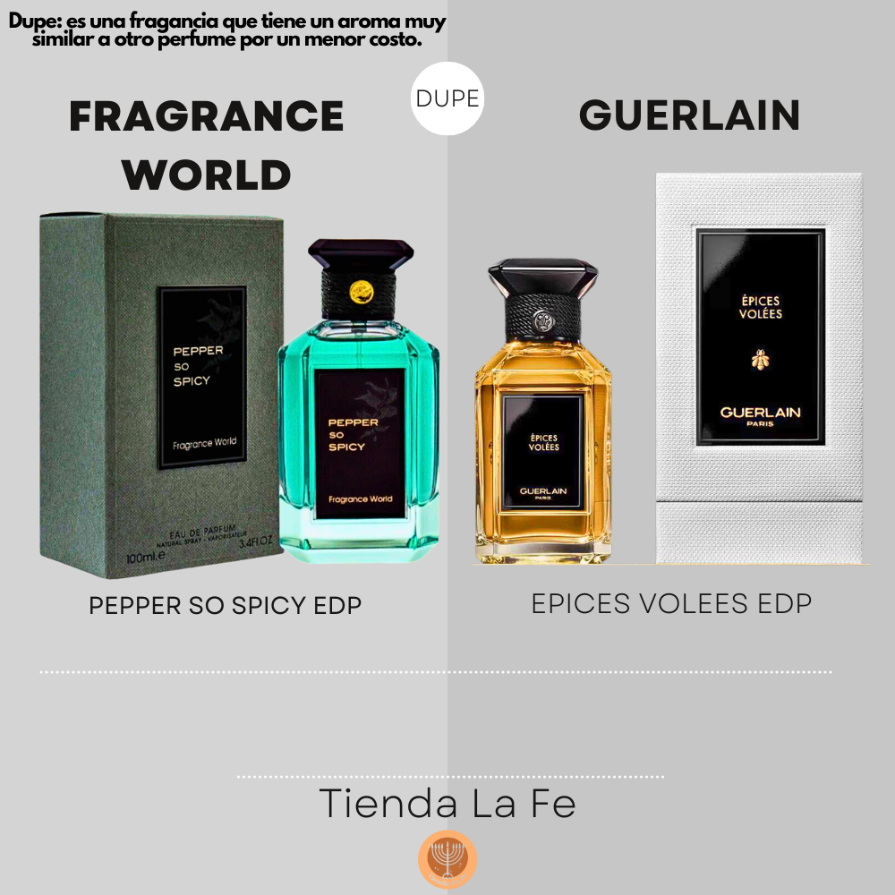 FRAGRANCE WORLD PEPPER SO SPICY EDP 100ML (H) (DUPE GUERLAIN EPICES VOLEES EDP)