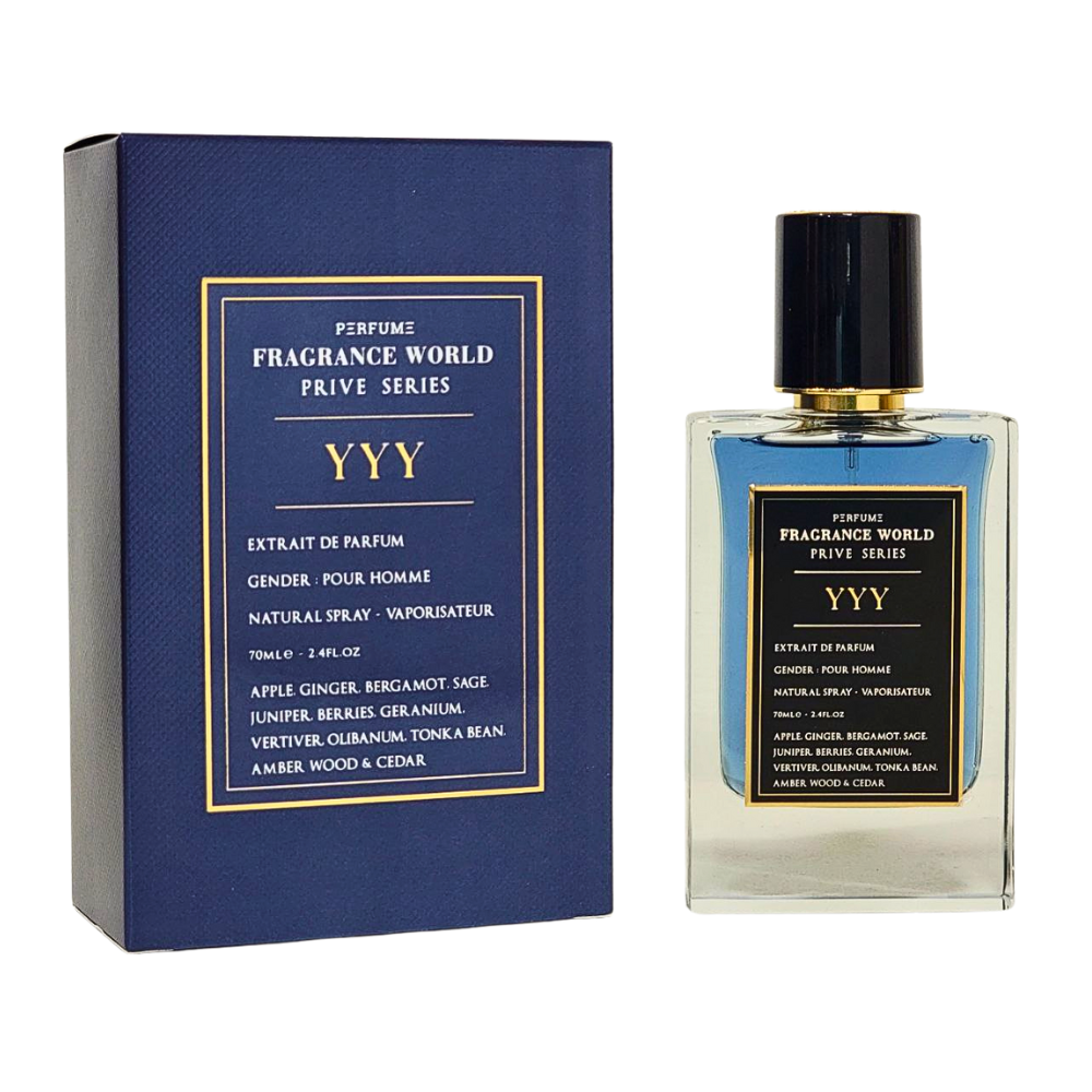FRAGRANCE WORLD YYY EDP 70ML (H) (DUPE YVES SAINT LAURENT Y EDP)