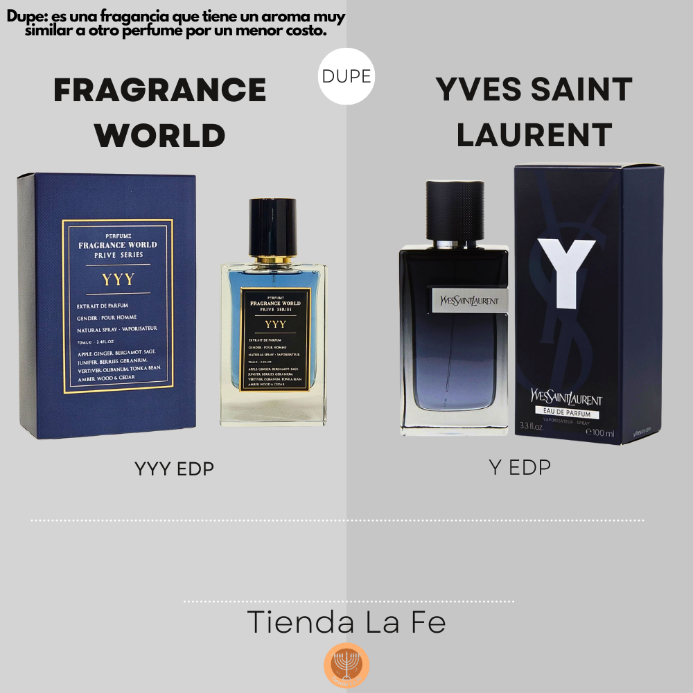 FRAGRANCE WORLD YYY EDP 70ML (H) (DUPE YVES SAINT LAURENT Y EDP)