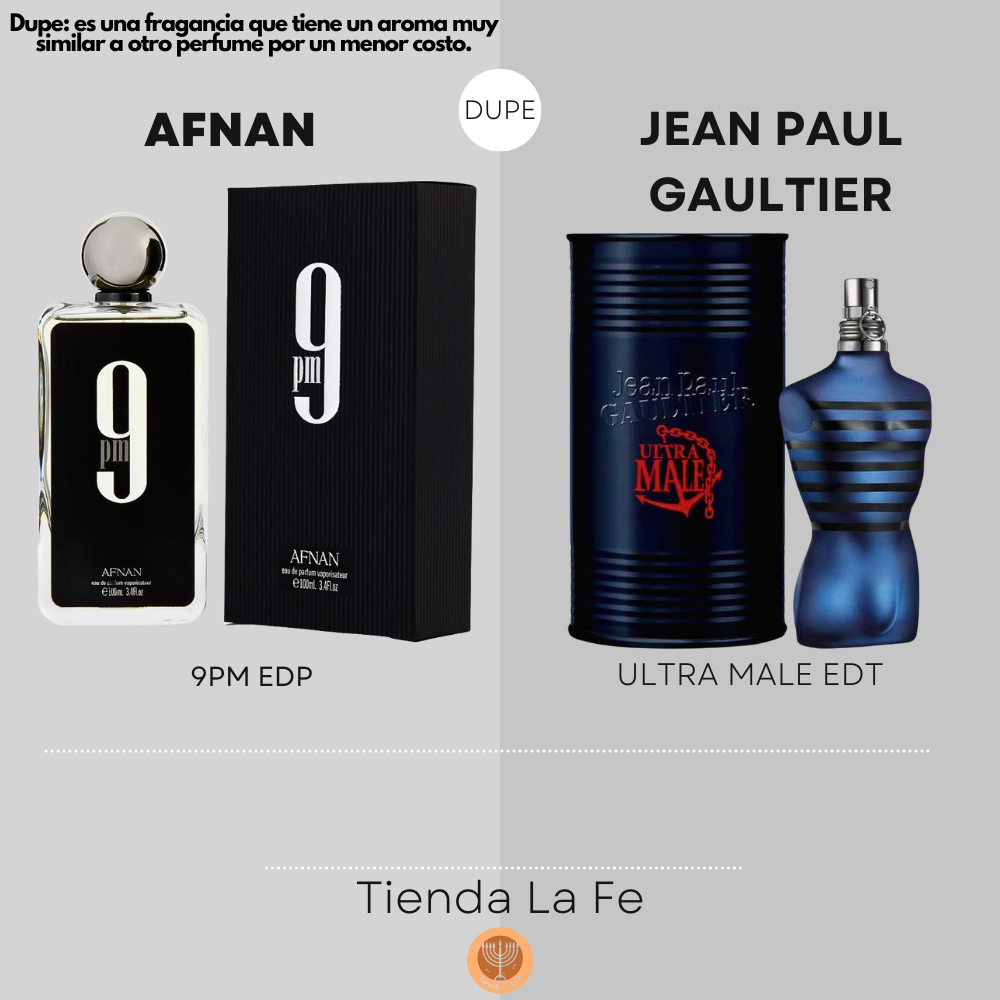 AFNAN 9PM EDP 100ML (H) (DUPE JEAN PAUL GAULTIER ULTRA MALE EDT)